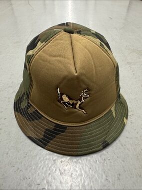 VTG Winchester Hat Jones Style Boonie Bucket Hunting Camp Camo L